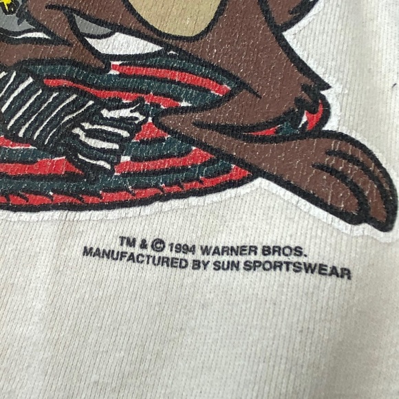 Vtg Looney Tunes Christmas Sweatshirt Warner Bros - Picture 5 of 8